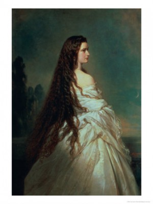 Oil winterhalter,franz Painting - Elizabeth of Bavaria (1837-98), Wife of Emperor Franz Joseph I of Austria (1830-1916) by Winterhalter,Franz
