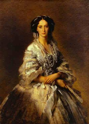 Oil winterhalter,franz Painting - Portrait of Empress Maria Alexandrovna. 1857 by Winterhalter,Franz