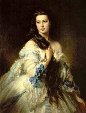 Oil winterhalter,franz Painting - Portrait of Mme. Rimsky Korsakova. 1864 by Winterhalter,Franz