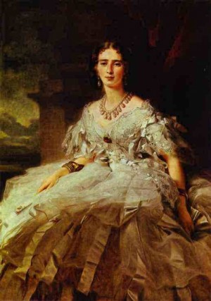 Oil winterhalter,franz Painting - Portrait of Princess Tatyana Alexanrovna Yusupova. 1858 by Winterhalter,Franz