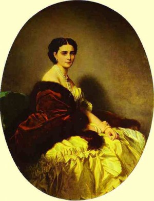 Oil winterhalter,franz Painting - Portrait of Sofia Naryshkina. 1858 by Winterhalter,Franz