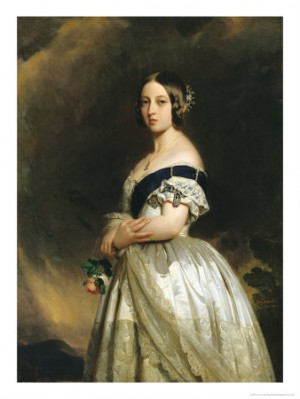 Oil winterhalter,franz Painting - Queen Victoria (1837-1901) 1842 by Winterhalter,Franz
