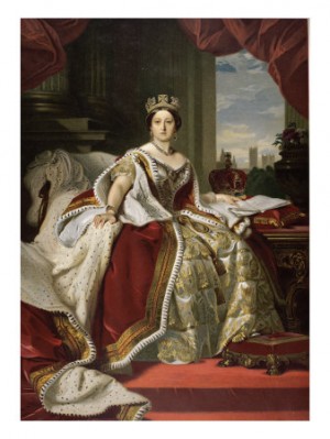 Oil winterhalter,franz Painting - Queen Victoria of England in Her Coronation Robes by Winterhalter,Franz
