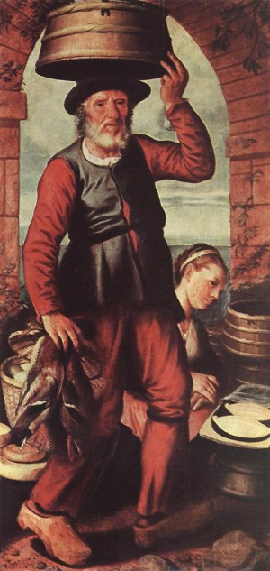 Oil Painting - Market Scene   1561 by Aertsen, Pieter