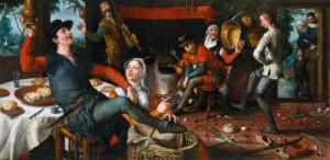 Oil aertsen, pieter Painting - The  Egg Dance   1552 by Aertsen, Pieter