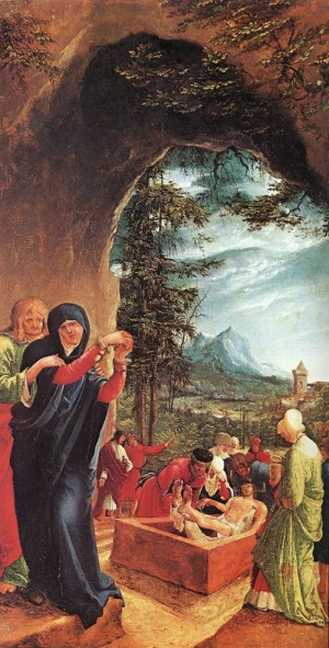 Oil altdorfer, albrecht Painting - Entombment    1518 by Altdorfer, Albrecht