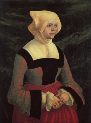 Oil altdorfer, albrecht Painting - Portrait of a Young Woman by Altdorfer, Albrecht