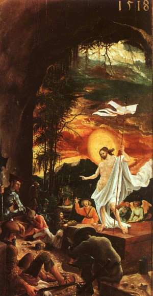Oil altdorfer, albrecht Painting - Resurrection, 1518 by Altdorfer, Albrecht