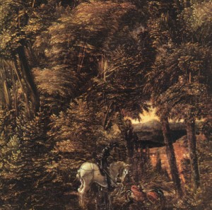 Oil Painting - Saint George in the Forest, 1510 by Altdorfer, Albrecht
