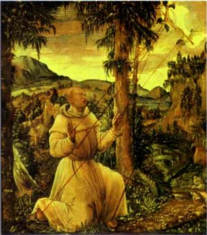 Oil altdorfer, albrecht Painting - The Stigmatization of St. Francis   1507 by Altdorfer, Albrecht